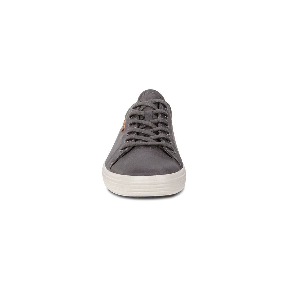 Mens Sneakers - ECCO Soft 7S - Dark Grey - 8376WCZHY